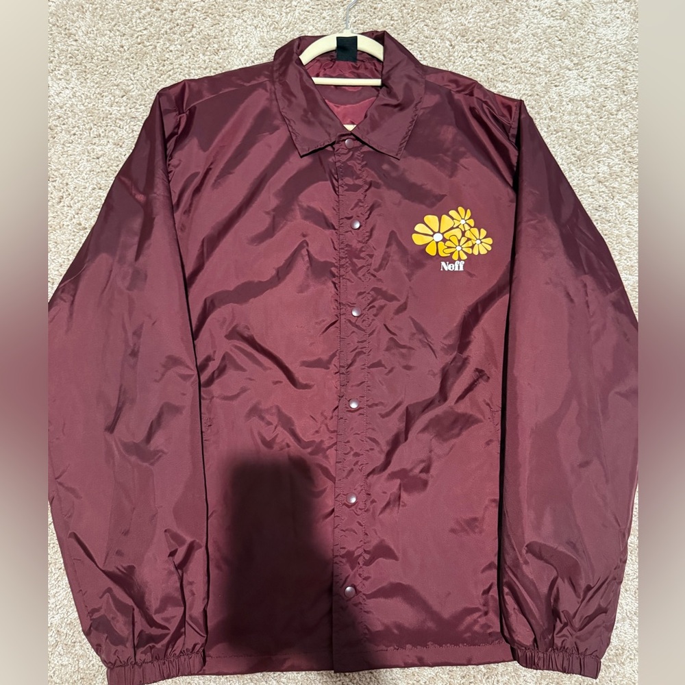 Neff windbreaker jacket in maroon